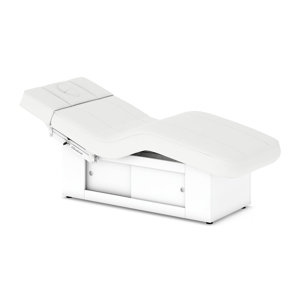 Gharieni MO1 Max, medium, with heating, completely in white, base with storage